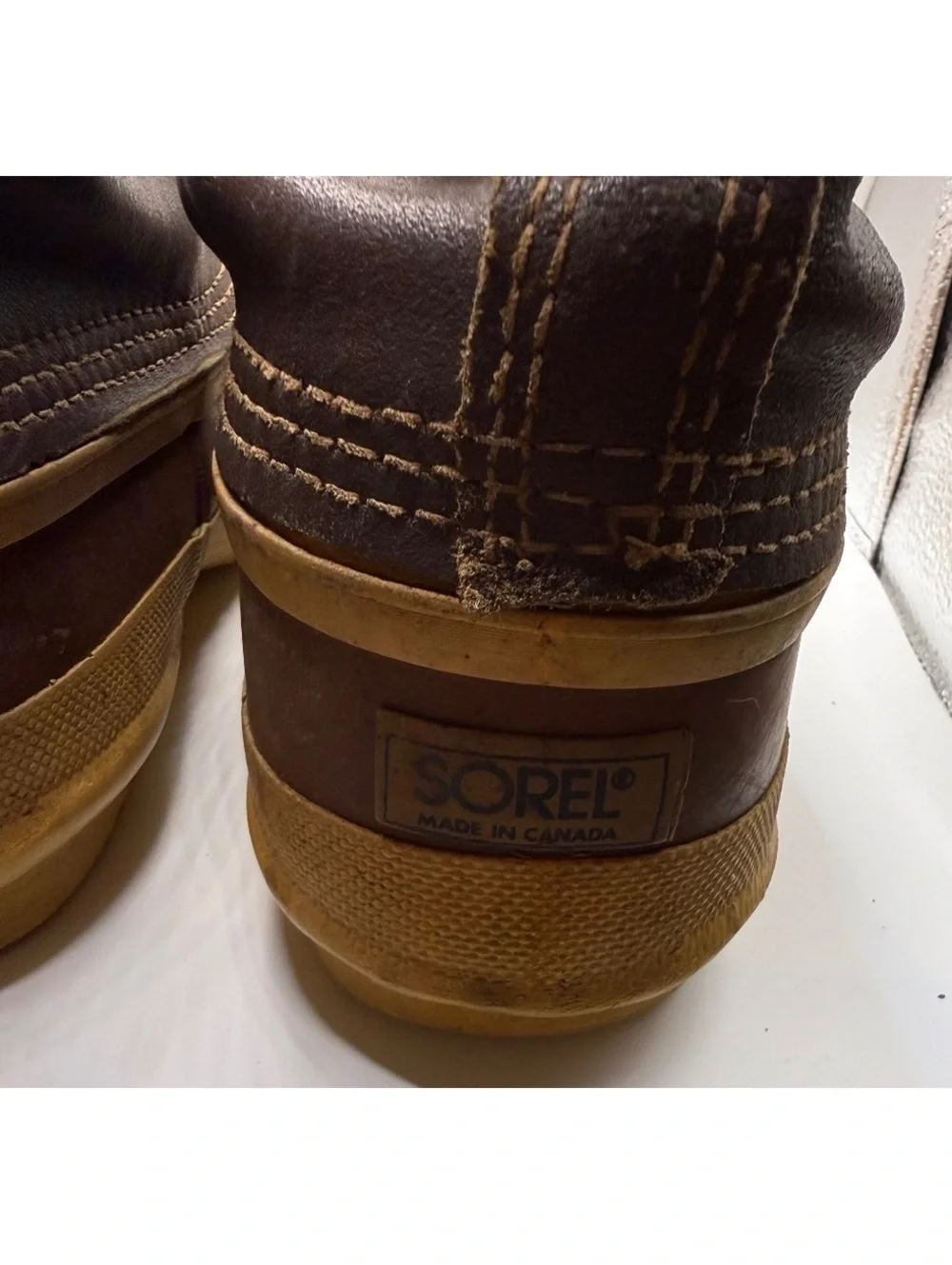 vintage Sorel Arctic Pac leather and rubber winter duck boots men’s size 12